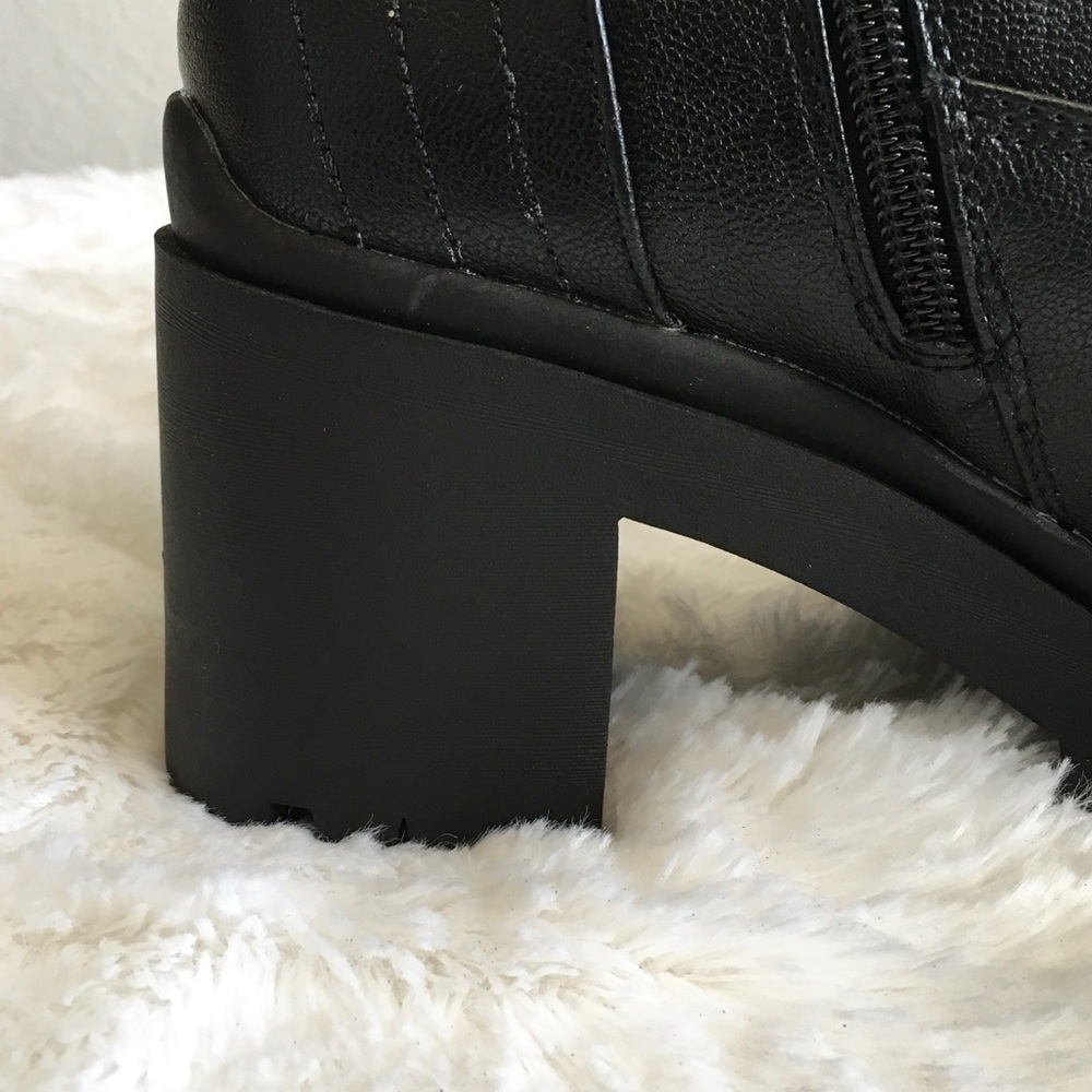 New Nine West Quinine women’s block heel combat boots - Picture 3 of 6